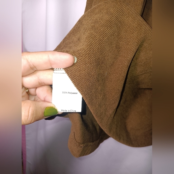 Allegra Brown Button-Up Cape - Picture 6 of 7